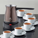 King Velto K3501 Türk kahve makinesi 6 fincan kapasiteli çelik gövde kullanım ve pişirme görünümü