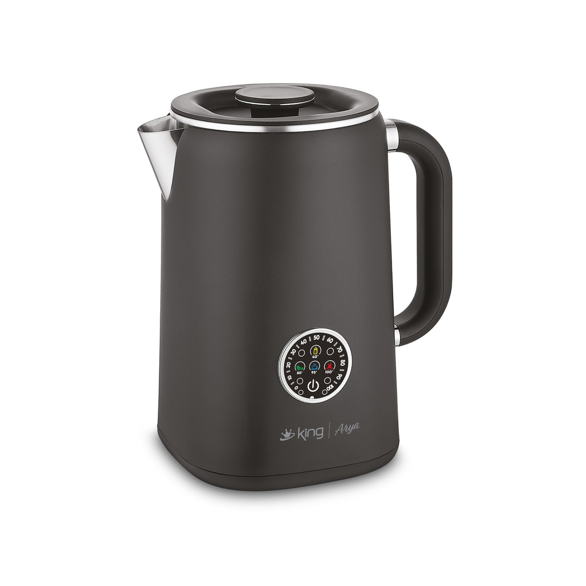 King KSI386 Arya dijital su ısıtıcı siyah 1.7 litre 1500W dokunmatik kettle
