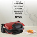 TT-P637Y GrillMax Tost Makinesi - Kırmızı