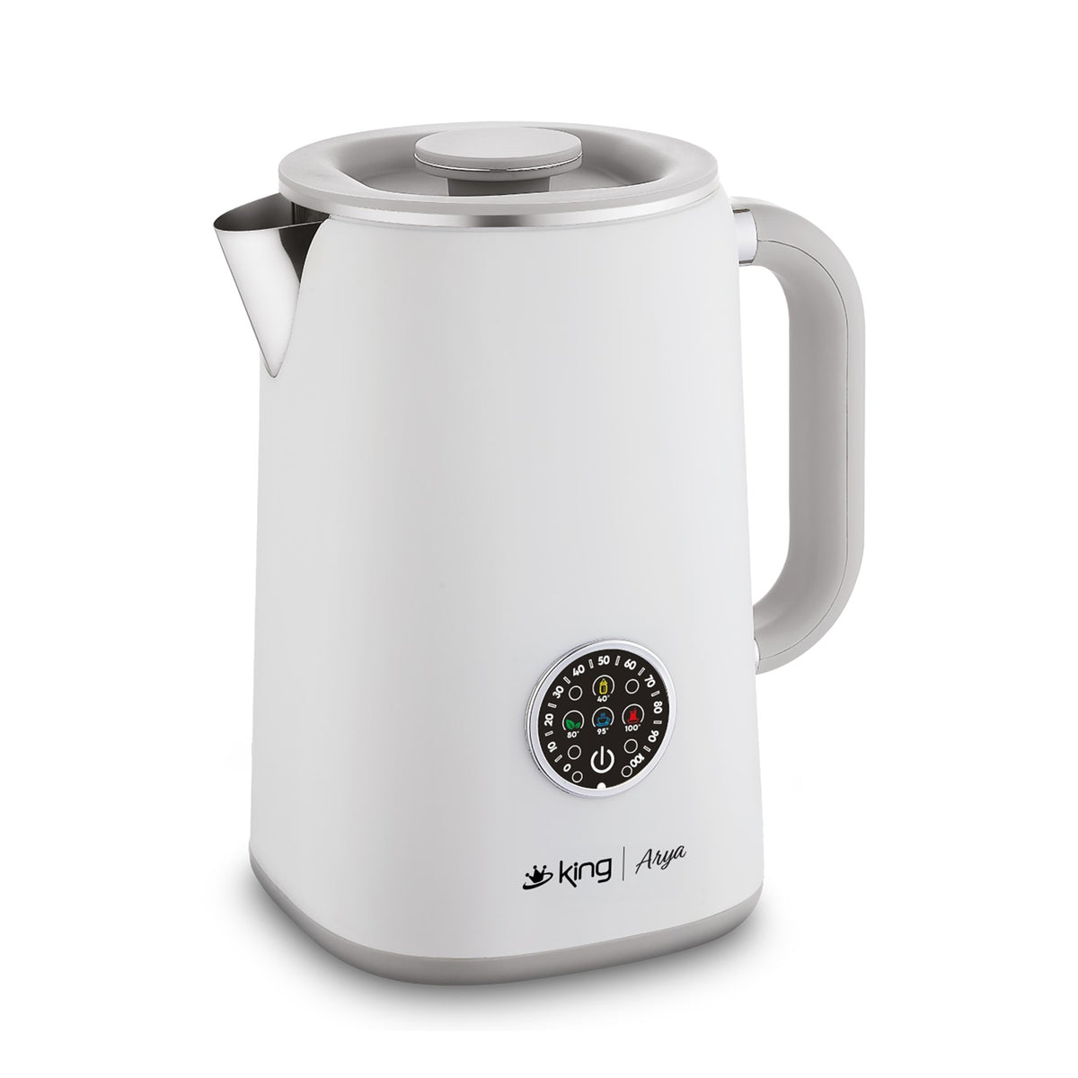 KSI386 Arya dijital su ısıtıcı beyaz 1.7 litre 1500W dokunmatik kettle