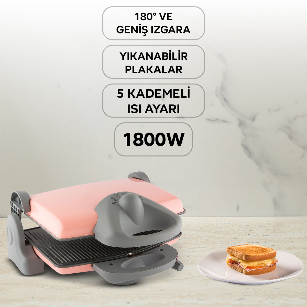 P637Y GrillMax Toaster – Rosa