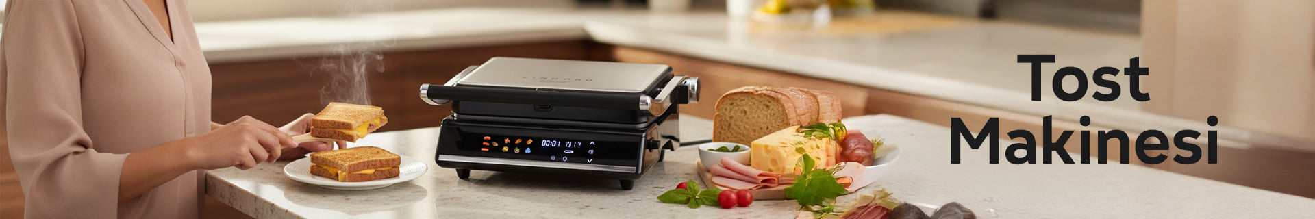 King elektrikli tost makineleri – kahvaltı ve atıştırmalıklar için ideal, kolay kullanım