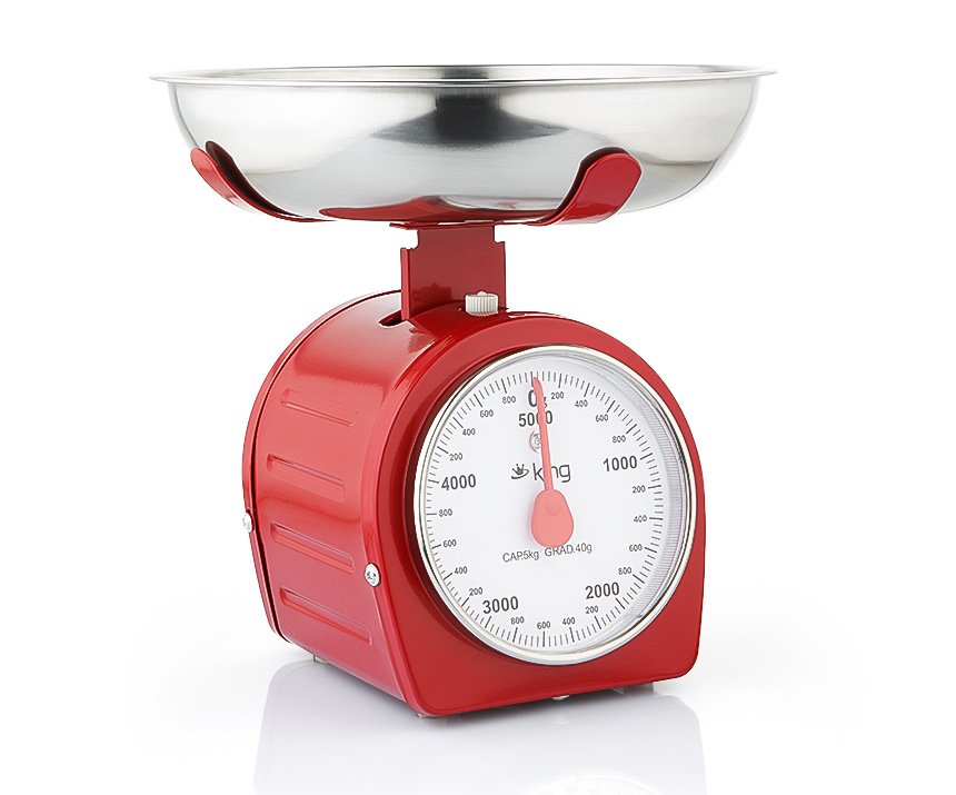KMB320 Nerissa Red Retro Kitchen Scale